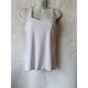 Denise Cromwall white medium activewear tank top